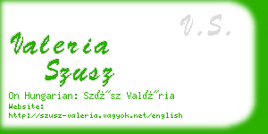 valeria szusz business card